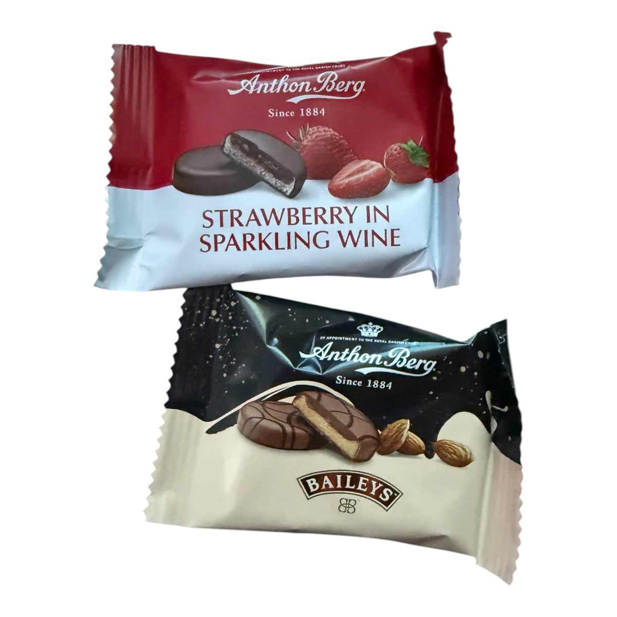 Anthon Berg Pralinen zum Probieren Erdbeer und Baileys je 1x