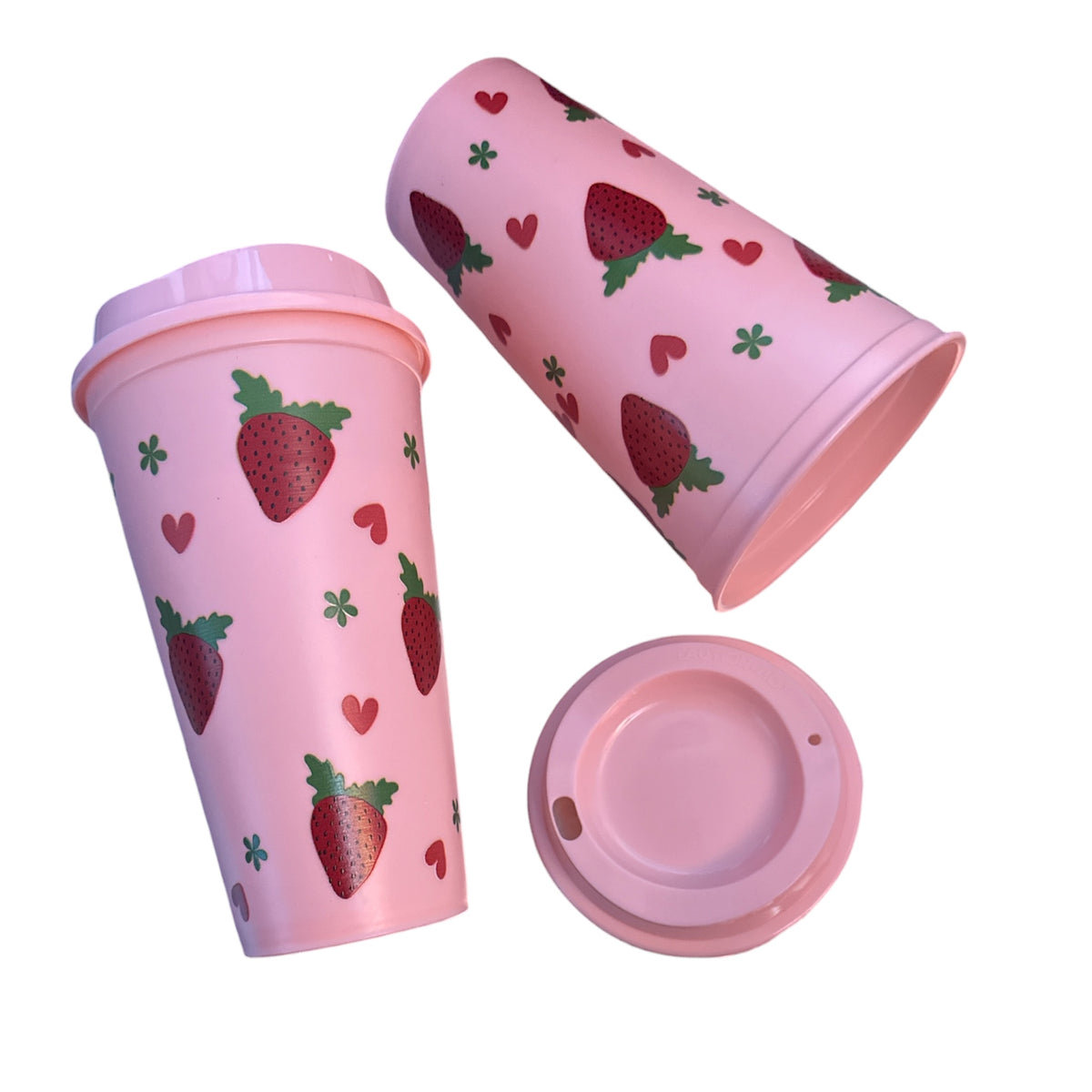 Erdbeerbecher Rosa gefüllt mit 200g