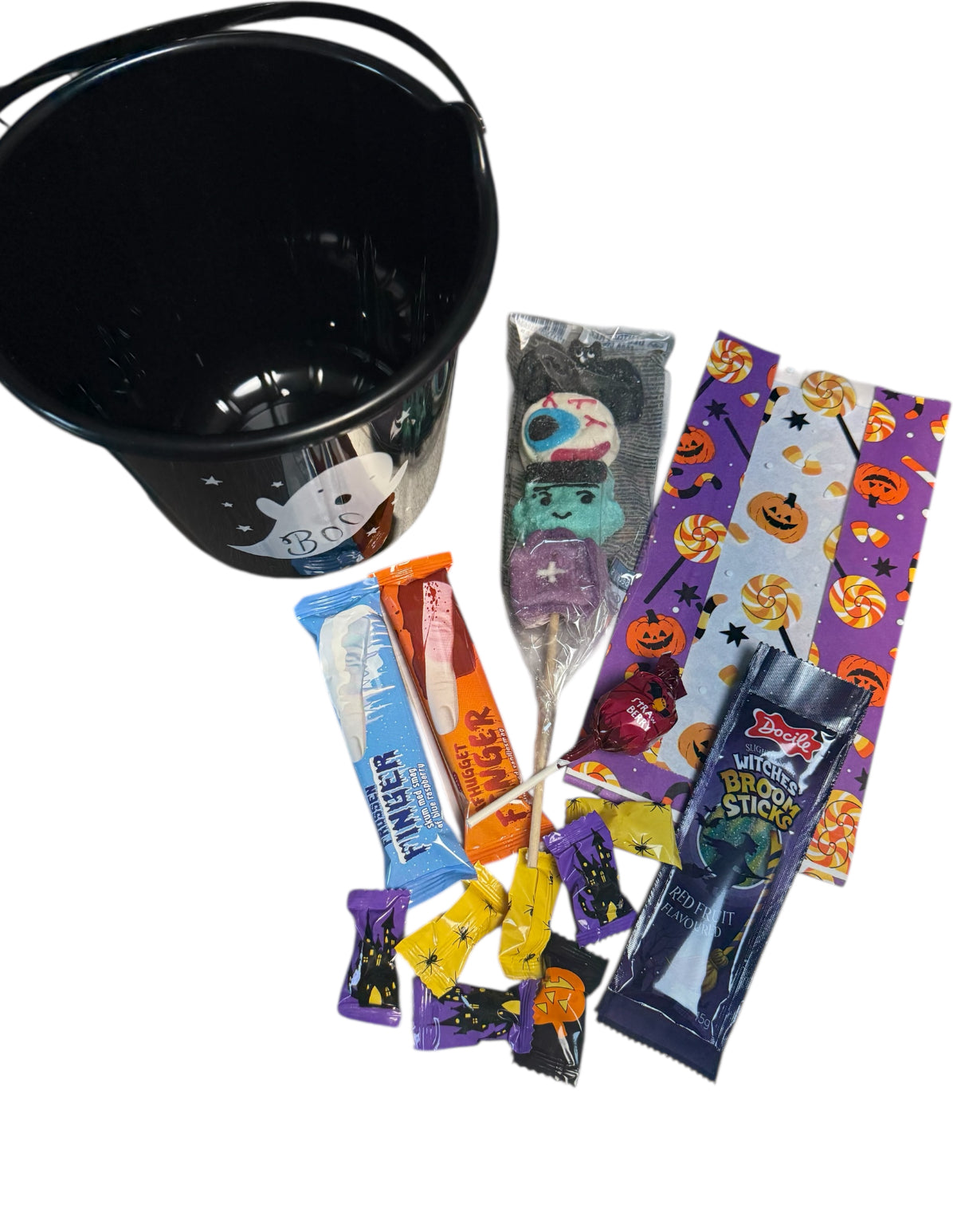 Halloween Eimer klein schwarz