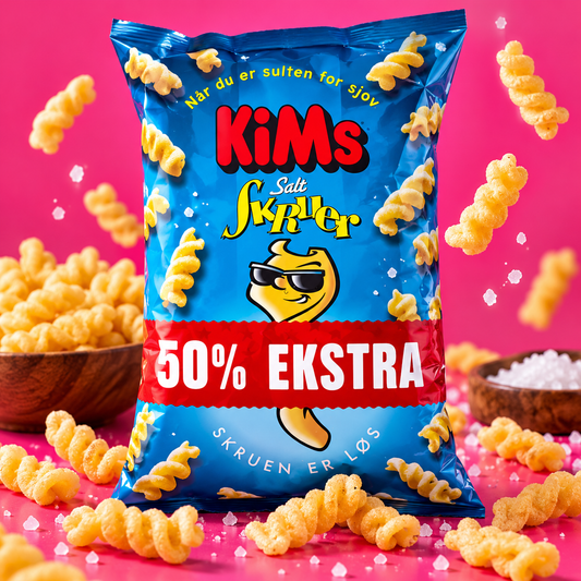 Kim´s Salt Skruer - Spirelli Chips big bag 205g