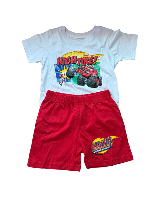 Kurzes Set Blaze Rot Weiss Gr.98