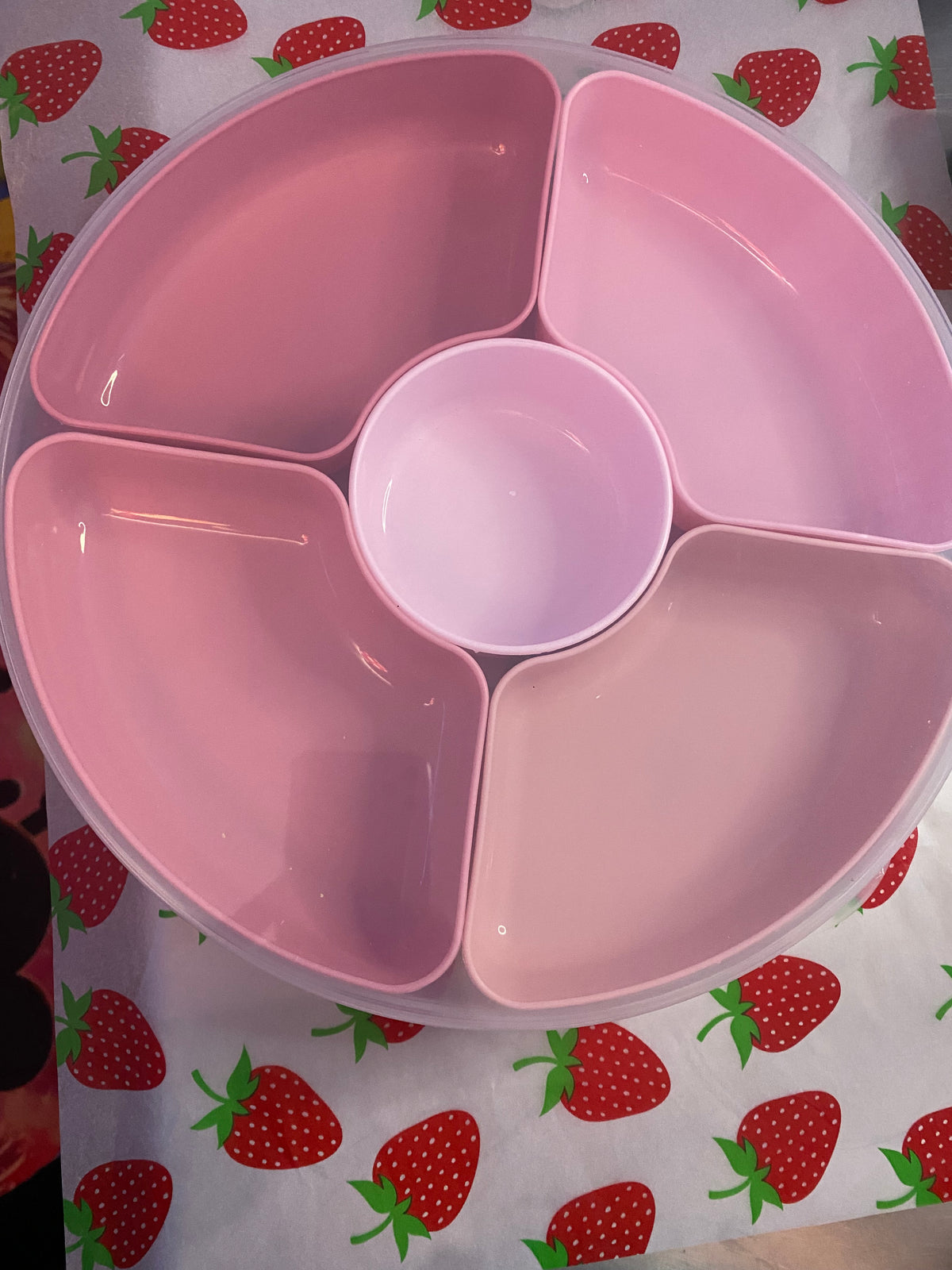 Große Partybox rund rosa