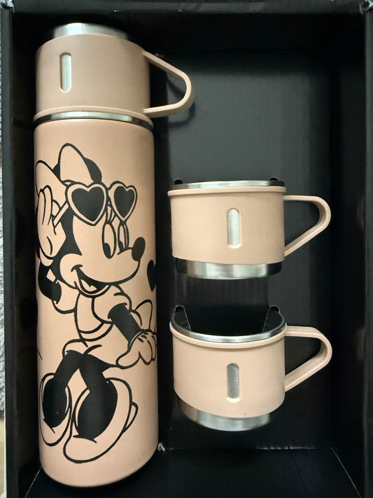 Thermosflasche mit Bechern Minnie Maus