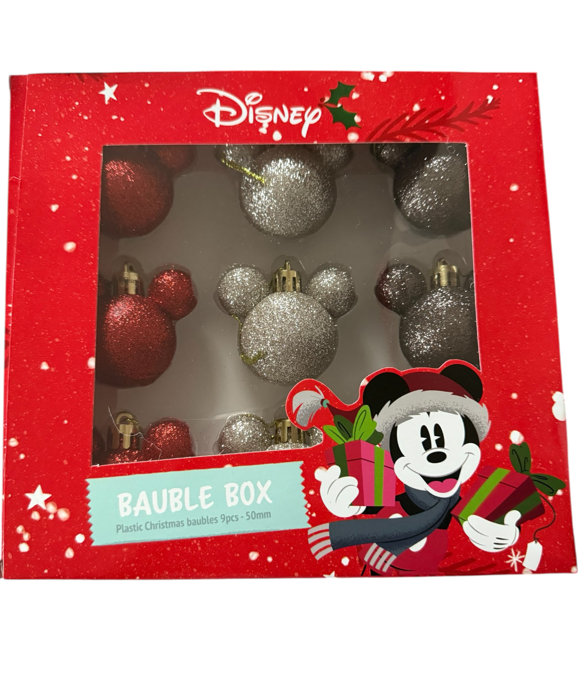 9er Weihnachtskugel klein Mickey Maus