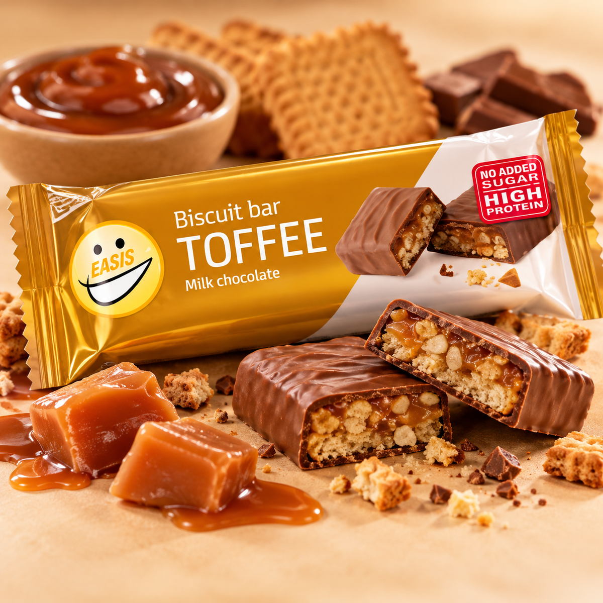 Proteinbar Riegel ohne zuckerzusatz Toffee