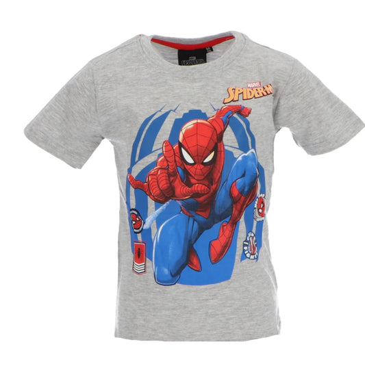 T Shirt Spider Man grau
