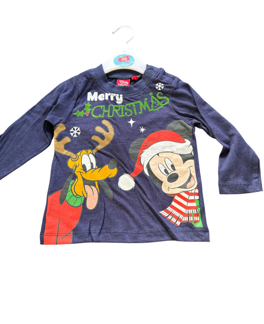 Weihnachts Pulli Minnie und Mickey blau