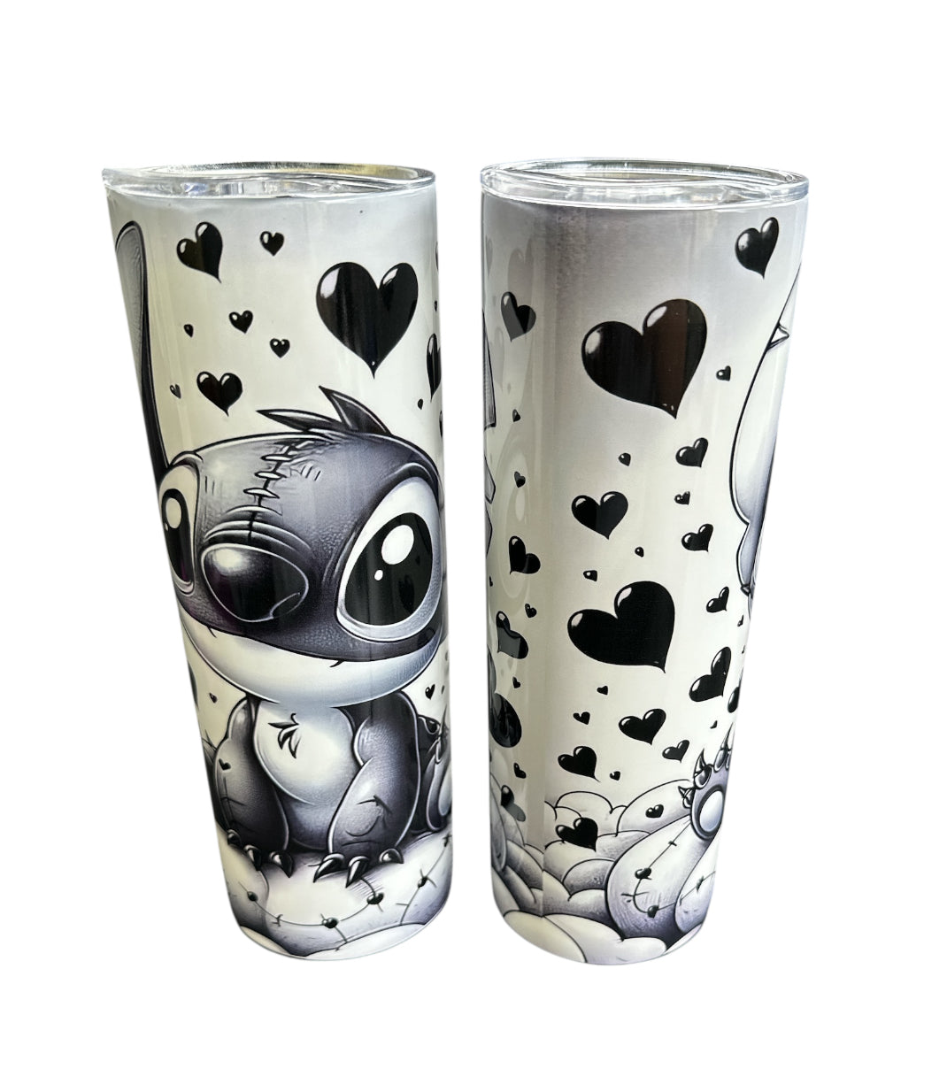 Thermobecher groß Stitch schwarz weiß