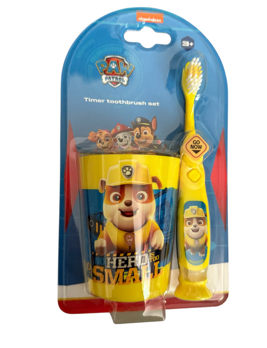 Zahnbürste mit Timer und Becher rubbel Paw patrol