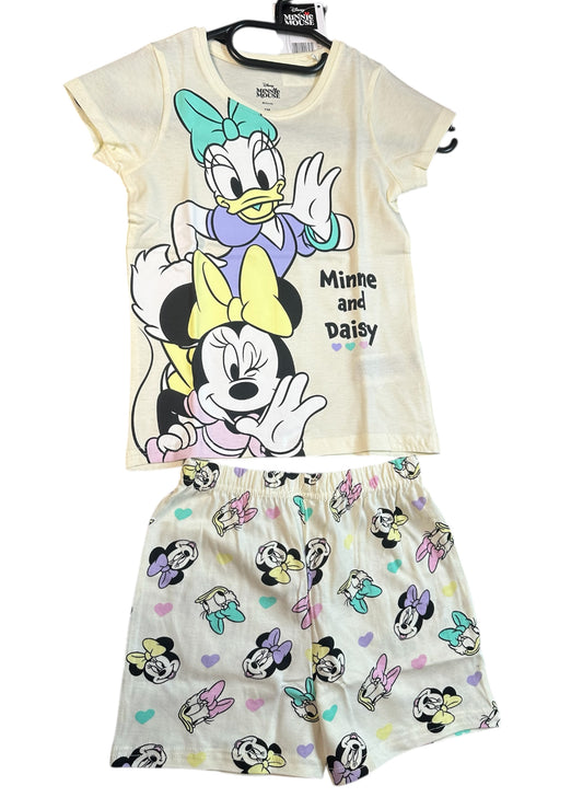 Kurzes Set Minnie Maus und Daisy Gelb