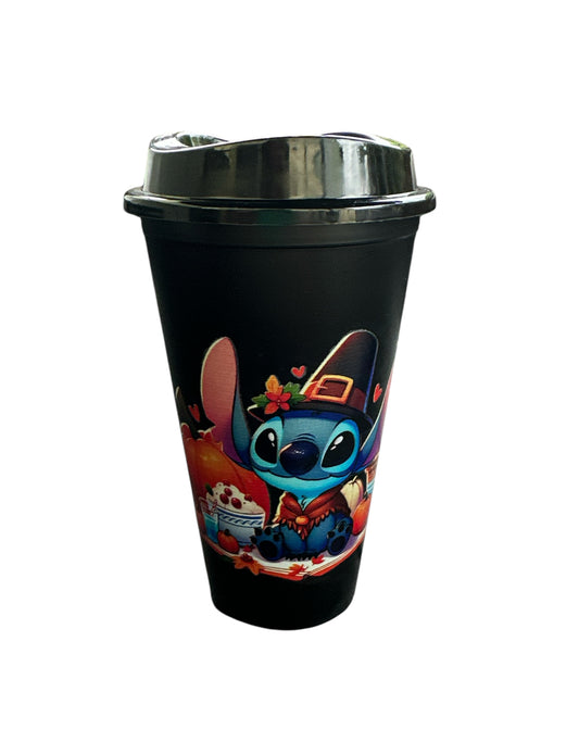 Coffee to Go Becher Halloween schwarz gefüllt