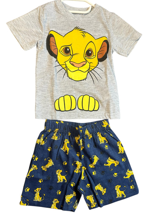 Kurzes Set Simba König der Löwen grau