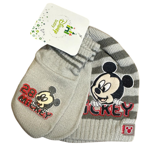 Mütze und Handschuhe Mickey Gr.48