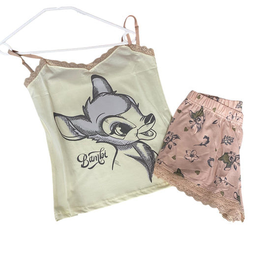 Kurzes Set Bambi gelb Damen