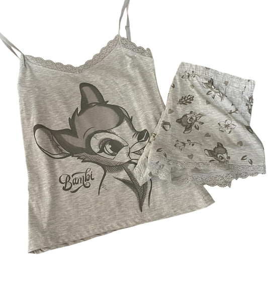 Kurzes Set Bambi grau Damen Gr.S