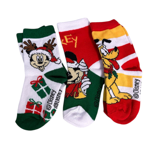 3er pack Socken Weihnachten Mickey Gr.23/26